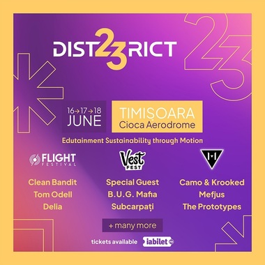Un „oraş” în afara Timişoarei, pe aerodromul Cioca. Subcarpaţi, Delia, B.U.G. Mafia, între primii artişti confirmaţi la festivalul District 23
