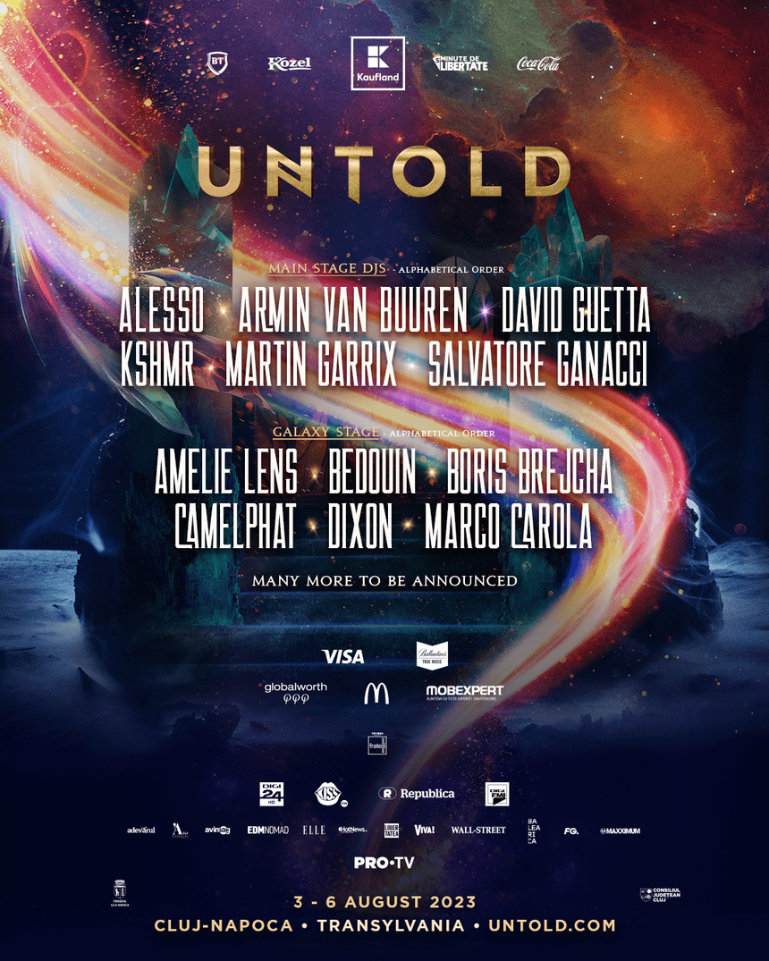 Martin Garrix, David Guetta, Armin van Buuren, Alesso şi Salvatore Ganacci, la ediţia din acest a festivalului Untold