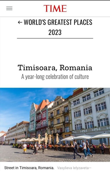 Timişoara, în topul celor mai grozave oraşe din lume, într-un clasament al revistei Time Magazine