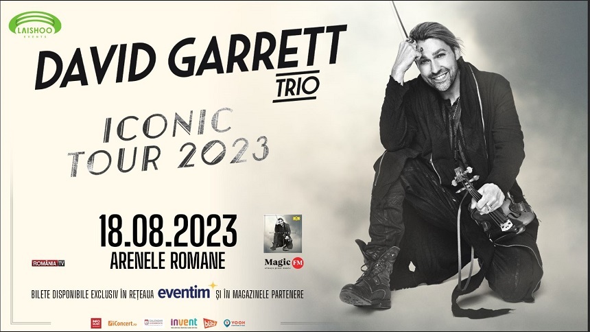 Violonistul David Garrett concertează la Arenele Romane în cadrul „Iconic Tour 2023”