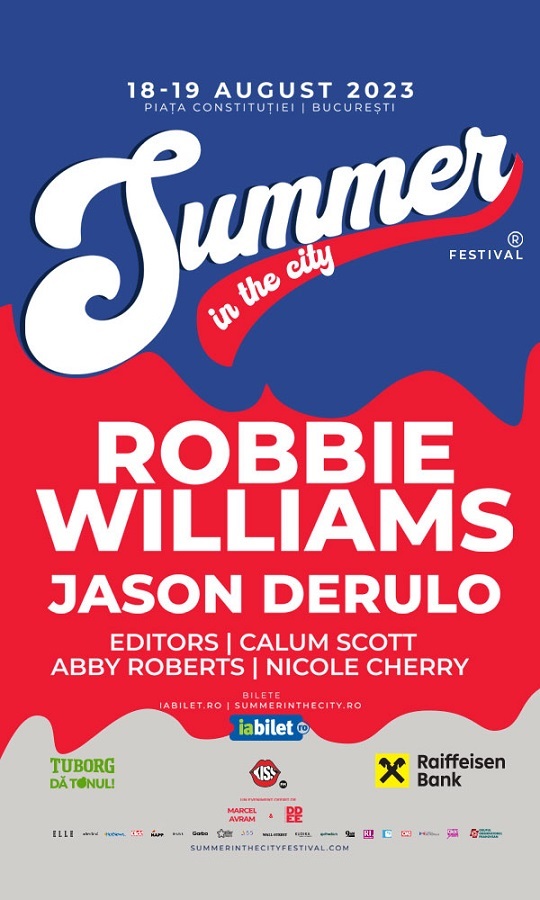 Festivalul Summer in the City, la care vor cânta Robbie Williams şi Jason Derulo, se reprogramează pentru 18 şi 19 august