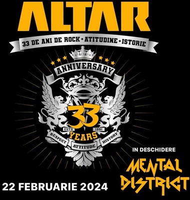 Formaţia rock Altar marchează 33 de ani de activitate printr-un concert la Bucureşti