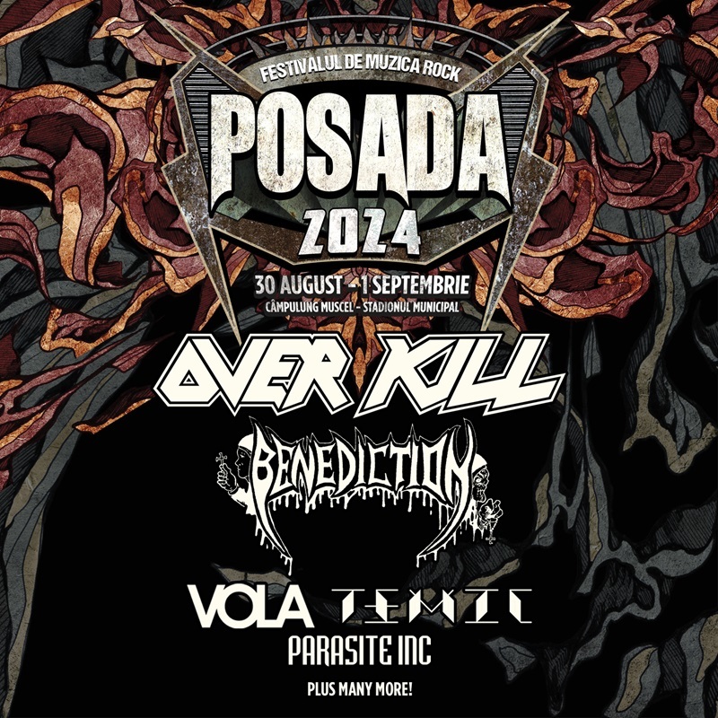 Overkill, Benediction, Vola, Temic şi Parasite Inc. vin la Posada Rock 2024