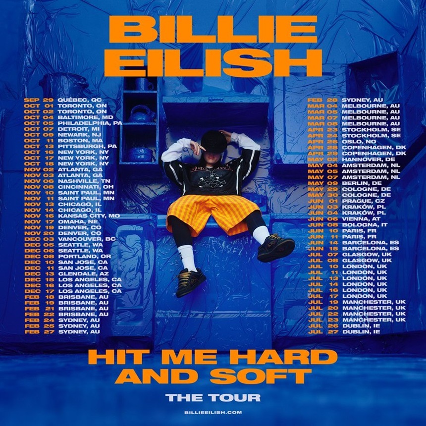 Billie Eilish anunţă turneul mondial „Hit Me Hard and Soft”