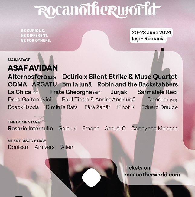 Festivalul Rocanotherworld 2024 începe la Iaşi - Asaf Avidan, Alternosfera, Deliric & Silent Strike, COMA, Argatu, om la lună, Jurjak vor susţine concerte