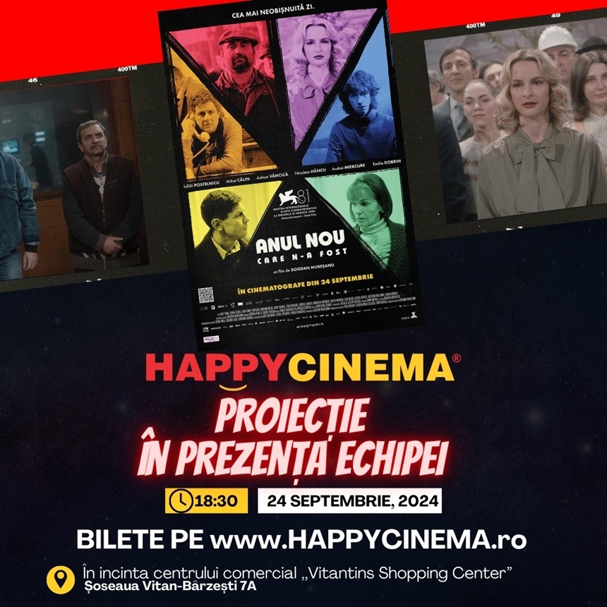 Proiecţie specială a filmului „Anul Nou care n-a fost” premiat la Veneţia, în prezenţa echipei, la Happy Cinema Vitantis