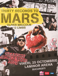 Formaţia Thirty Seconds To Mars revine la Bucureşti 