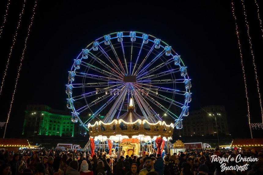 Târgul de Crăciun Bucureşti se deschide vineri. Iluminat festiv şi concert Loredana, în Piaţa Constituţiei