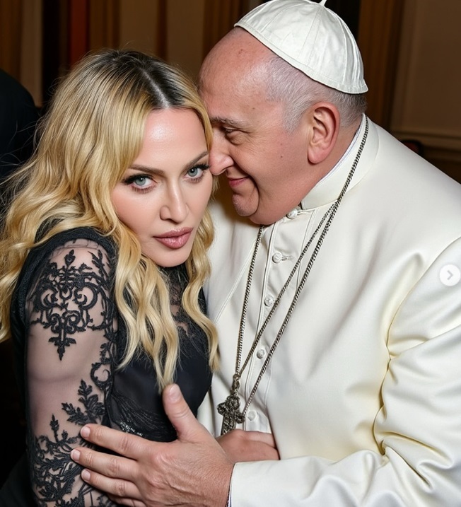 Madonna provoacă controverse după ce a distribuit fotografii false cu Papa Francisc - FOTO/ VIDEO