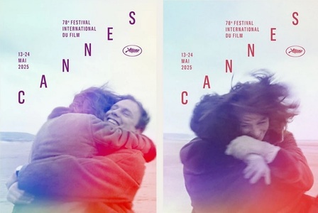 Legendarul duo de actori Anouk Aimée şi Jean-Louis Trintignant în „Un homme et une femme”, pe afişul Festivalului de FIlm de la Cannes