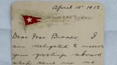 O scrisoare a unui supravieţuitor de pe Titanic s-a vândut cu 300.000 de lire la o licitaţie