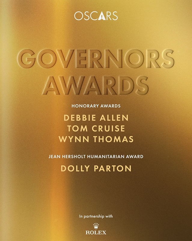 Tom Cruise, Dolly Parton, Debbie Allen şi Wynn Thomas vor primi Oscaruri onorifice Tom Cruise, Dolly Parton, Debbie Allen şi Wynn Thomas vor primi Oscaruri onorifice