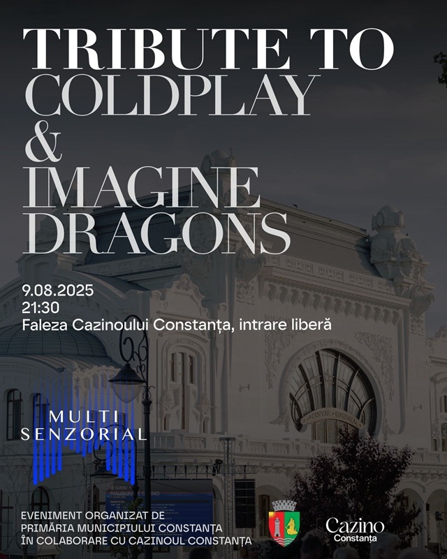 Muzica trupelor Coldplay şi Imagine Dragons va fi reinterpretată de instrumente clasice, în premieră, pe faleza Cazinoului din Constanţa