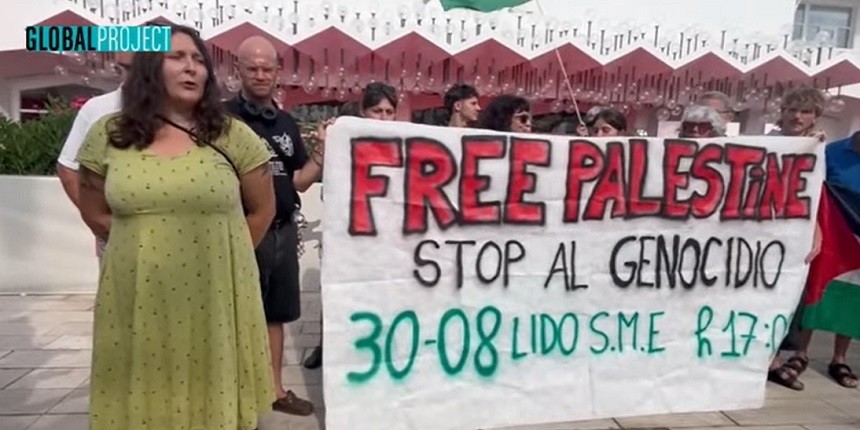 Manifestaţie pentru Gaza înainte de deschiderea Festivalului de Film de la Veneţia - VIDEO