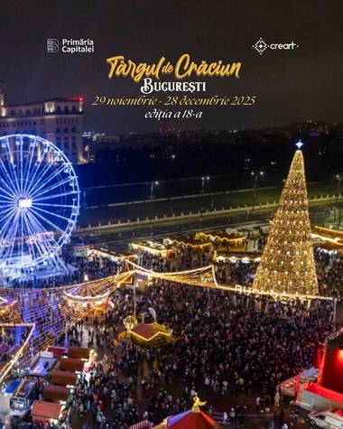 Trei târguri de Crăciun, cu intrare liberă, vor fi organizate în Bucureşti