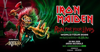 Trupa Anthrax va cânta în deschiderea concertului Iron Maiden de la Bucureşti