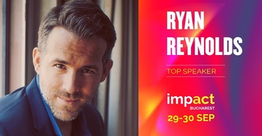 Actorul Ryan Reynolds va vorbi pentru prima dată în România, pe scena IMPACT Bucharest