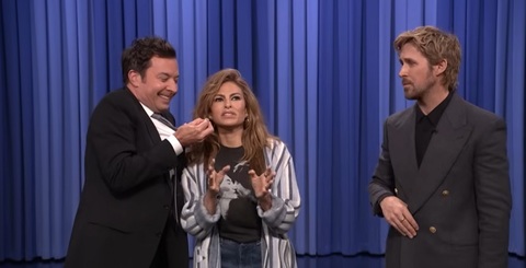 Ryan Gosling i-a făcut o surpriză Evei Mendes de ziua ei, într-o rară apariţie TV - VIDEO