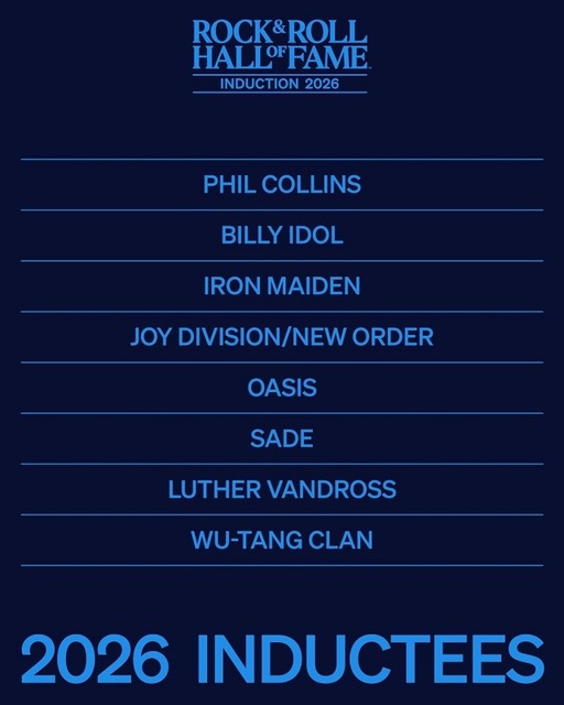Rock and Roll Hall of Fame - Phil Collins, Oasis, Iron Maiden, Sade şi Wu-Tang Clan se numără printre cei care vor fi incluşi în 2026