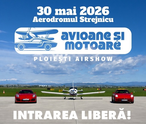 Curse spectaculoase între avion şi motocicletă sau avion şi automobil, la Ploieşti Air Show 2026