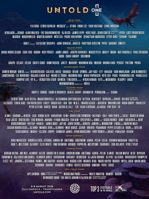 UNTOLD anunţă line-up-ul final - MEDUZA 3Live şi BBNO$ pentru prima dată în România