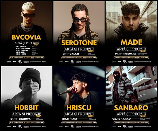 Şase artişti emergenţi vor deschide turneul B.U.G. Mafia - „Artă Şi Precizie”