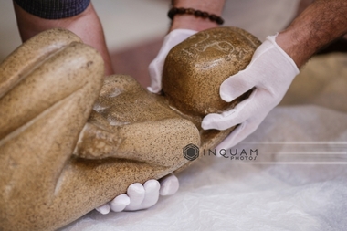 Sculptura ”Cuminţenia Pământului” va fi expusă la Banca Naţională a României. GALERIE FOTO