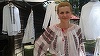 Maria Stanciu coase ii munteneşti în ”buştenei”, cu motive geometrice de pe Valea Prahovei