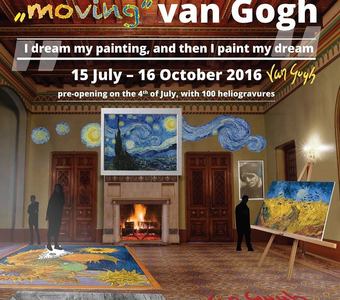 Instalaţii audio-video şi floarea soarelui, în expoziţia interactivă ”Moving van Gogh” de la Buşteni