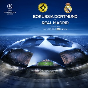 Meciul de fotbal Borussia Dortmund - Real Madrid va fi transmis în direct de Pro TV, marţi, de la ora 21.45