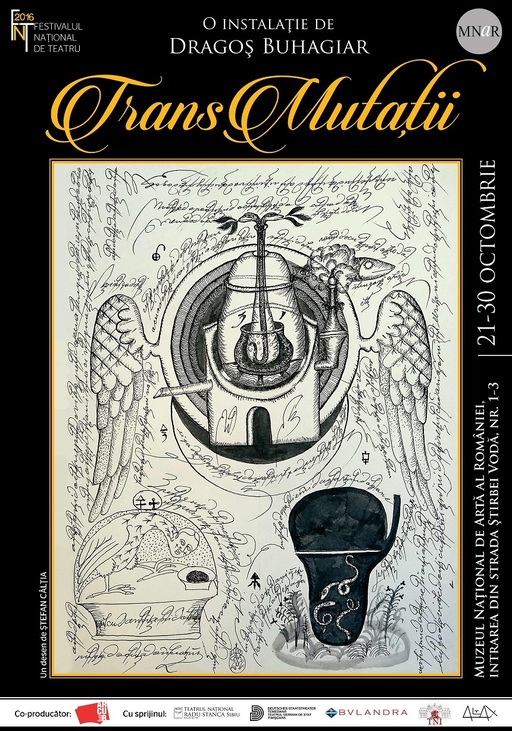 FNT 2016: Scenograful Dragoş Buhagiar prezintă obiecte din spectacole de teatru, în expoziţia ”TransMutaţii”, la MNAR