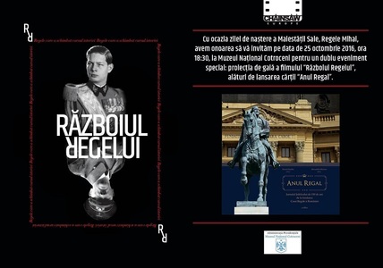 Muzeul Naţional Cotroceni prezintă filmul "Războiul Regelui" şi volumul de studii "Anul regal", de ziua Regelui Mihai