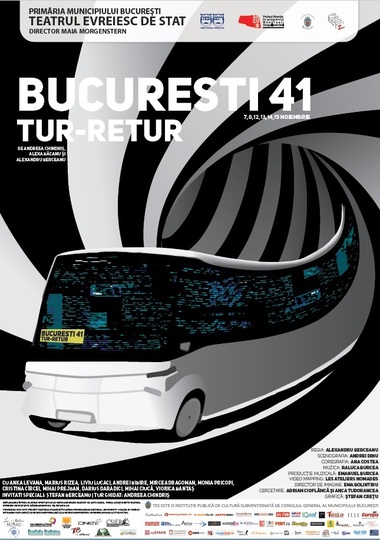 Tur teatral cu autocarul între Sinagoga Mare şi Liceul Ciocanul, la vizionarea spectacolului ”Bucureşti 41-Tur Retur” de la TES