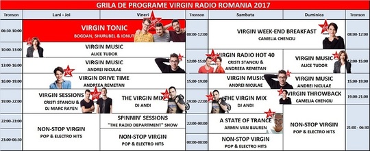 Program Virgin Radio Romania (Foto: Virgin Radio Romania)