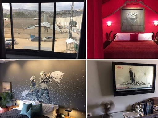 Artistul stradal Banksy şi-a deschis un hotel la graniţa cu Cisiordania, cu "cea mai urâtă privelişte din lume" - FOTO