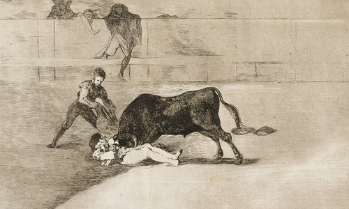Un set de gravuri din seria ”La Tauromaquia”, semnată Francisco de Goya, descoperit într-un castel din Franţa şi scos la licitaţie