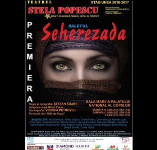 Baletul “Şeherezada”, narat de Stela Popescu, va fi prezentat în premieră la Palatul Naţional al Copiilor