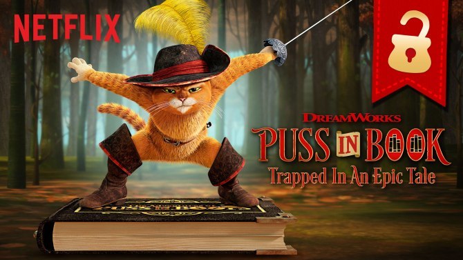 Serviciul video Netflix a lansat primul show interactiv pentru copii, ”Puss in Book”