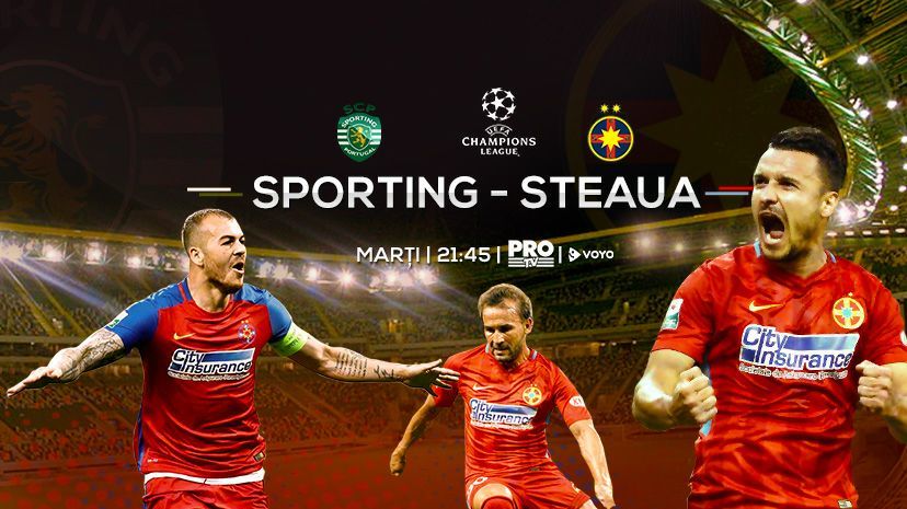 Meciul de fotbal dintre Sporting Lisabona şi FCSB va fi transmis, marţi, de Pro TV şi Dolce Sport