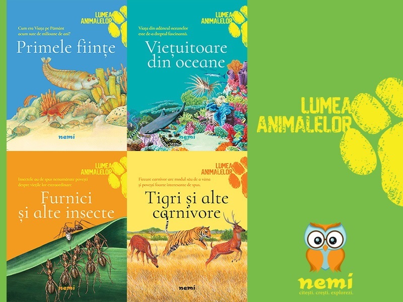Editura Nemi a lansat seria "Lumea Animalelor", pentru micii exploratori