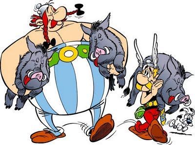 Un desen care a apărut pe coperta uneia dintre primele benzi desenate cu Asterix şi Obelix, vândut pentru 1,4 milioane de euro la o licitaţie din Paris
