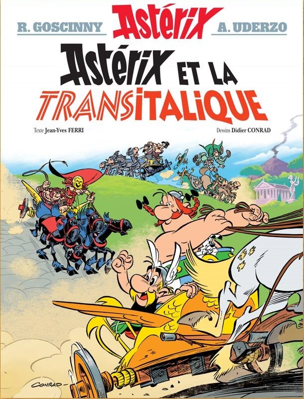 O nouă carte de benzi desenate "Asterix et la Transitalique" va fi lansată joi în premieră mondială