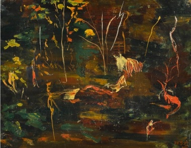 "The goldfish pool at Chartwell", ultimul tablou pictat de Winston Churchill, a fost estimat la 80.000 de lire sterline şi va fi licitat la Sotheby's