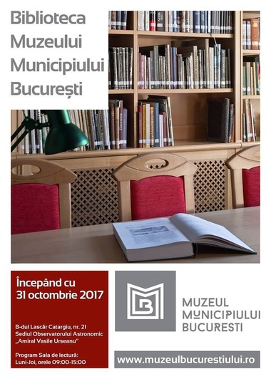 Biblioteca Muzeului Municipiului Bucureşti deţine 53.000 de cărţi, albume, planuri şi ziare şi va fi inaugurată în sediul Observatorului Astronomic