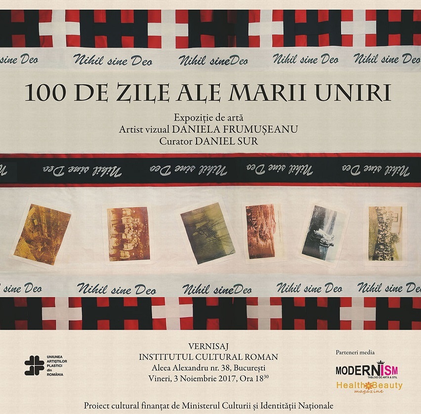 Expoziţia cu lucrări de artă textilă "100 de zile ale Marii Uniri", inspirată de fotografii-document din 1914-1922, va fi vernisată la sediul ICR
