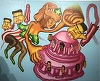 Donald Trump vs. Kim Jong-Un, caricaturizaţi în Femeia Fantastică vs. "Omul-Rachetă" la un târg de artă din Miami