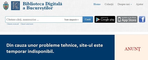 Bibioteca Digitală a Bucureştilor a dispărut din online. 25 de profesori de la universităţi din Viena, New York, Liverpool, Londra şi Iaşi cer restabilirea accesului la digibuc.ro 