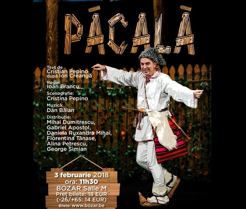 Teatrul de Animaţie Ţăndărică va prezenta spectacolul „Păcală” la Palais des Beaux-Arts din Bruxelles