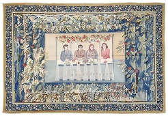 O tapiserie şi un covor din lână cu imaginea soţilor Ceauşescu, adjudecate fiecare la Artmark pentru 1.600 de euro