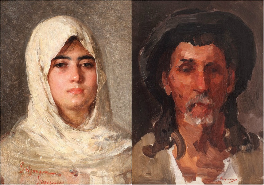„Ţărăncuţă cu năframă albă”, de Nicolae Grigorescu, adjudecat la peste 42.000 de euro în licitaţia „Maeştri ai portretului”
